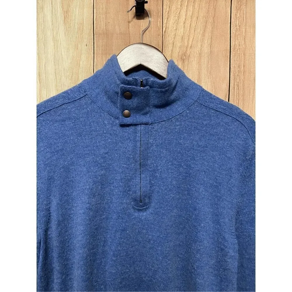 Banana Republic Large blue mens merino wool sweater extra fine